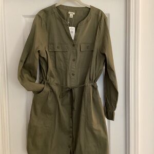 L.L. Bean Olive Green Dress